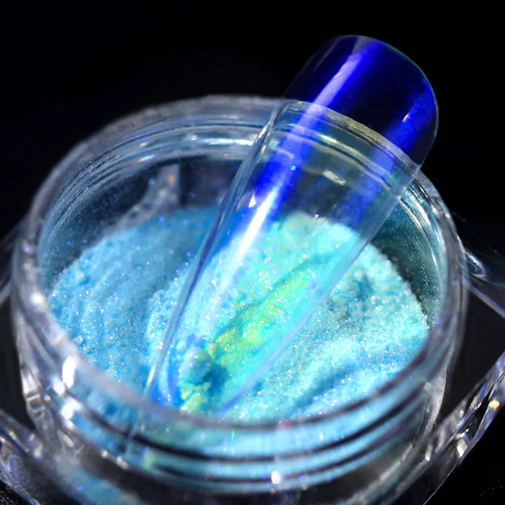 1 Box Sparkly Metallic Magic Nail Pigment UV Gel Spangle Transparent Mirror Mermaid Art Powder Glitter Decoration | Красота и