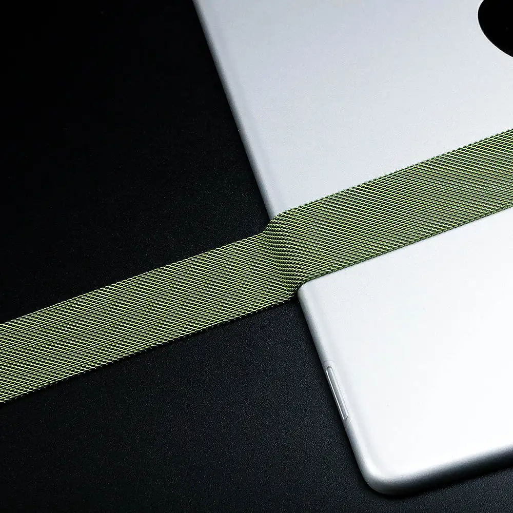 green Высококачественная Миланская петля для apple watch, ремешок для apple watch 4, 5, ремешок 44 мм, 40 мм, iwatch 3, 2, 1, 42 мм, 38 мм, лучший материал - Цвет ремешка: green