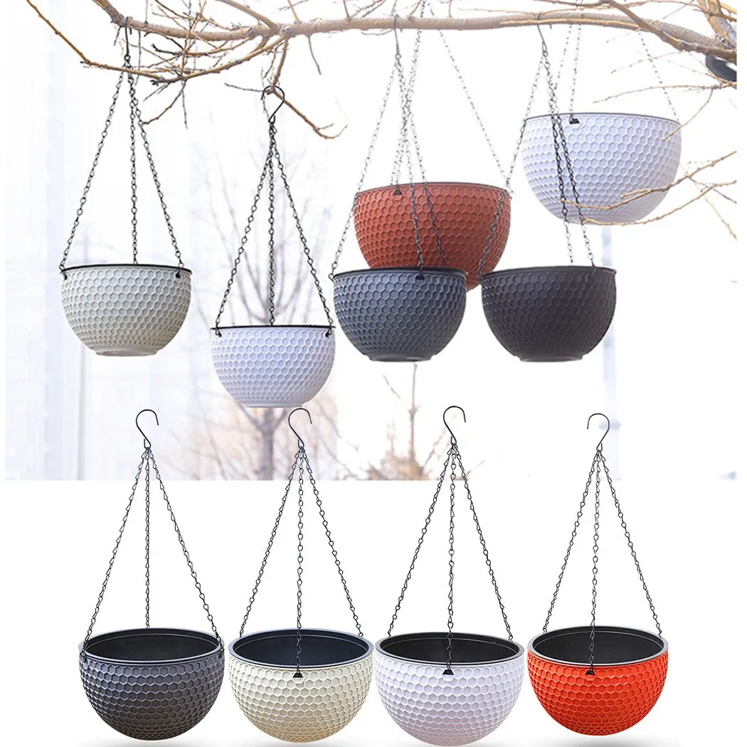 

Resin Rattan Plaited Flower Pot Hanging Basket Basket Flower Pot Hanging Basket