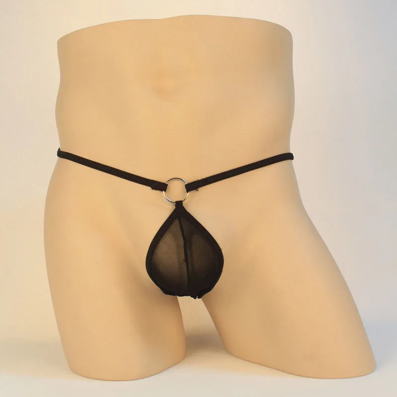 

Men's Thong Sexy Low Waist Transparent Panties Underwear Temptation Hot Erotic Porn Hollow Underpant Flirting Sex Briefs T Pants