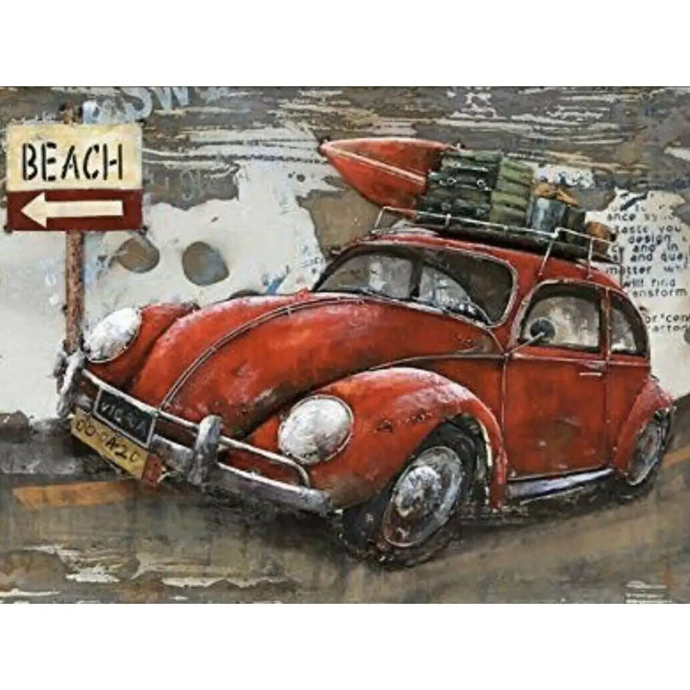 

Алмазная живопись 5D полная вышивка крестиком красная Автомобильная вышивка набор ручной работы