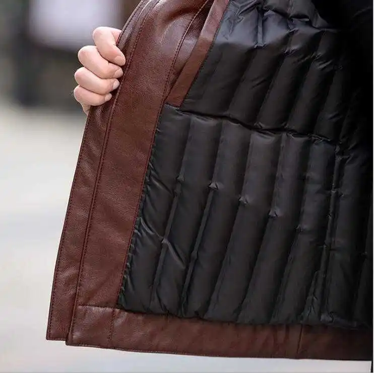 

Gratis Verzending Merk Winter Nieuwe Beneden Leren Jas Mannen Koreaanse Slim Korte Leren Jas Mode Mannelijke Motorfiets Revers