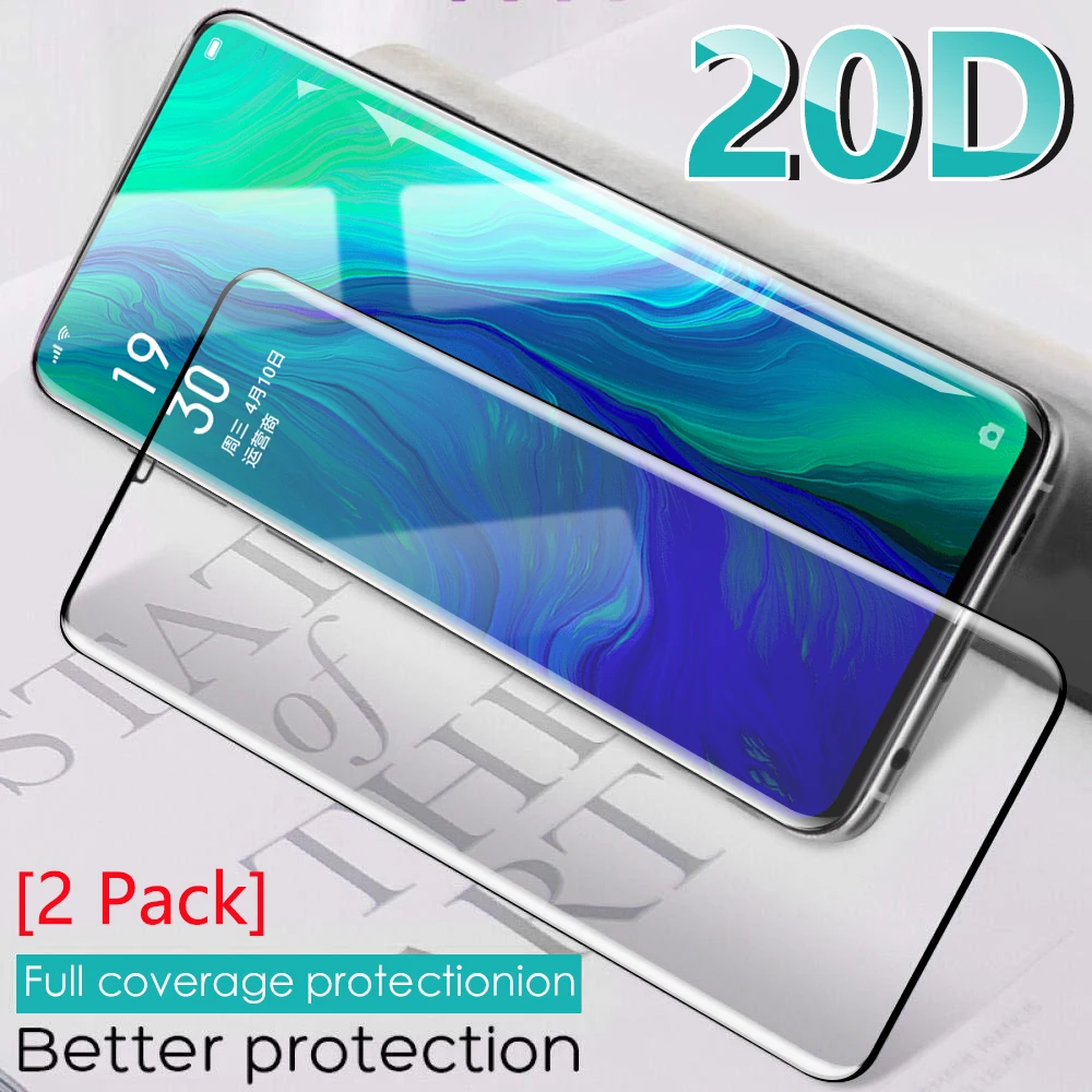 Закаленное стекло 20D для iPhone 11 Pro X XR XS Max 6 6s 7 8 Plus 9 SE 2020 2 шт./упаковка защита экрана с