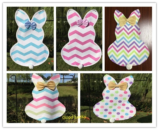 Хорошее качество холст Пасхальный Кролик Сад Флаг Декоративный для сада на Пасху