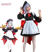 nspstt noelle cosplay costume game genshin impact cosplay maid costume for women outfit lolita dress girl jk uniform with hat