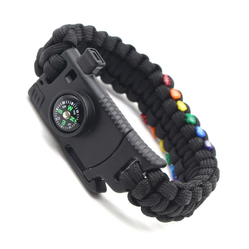 Открытый браслет 6 цветов для кемпинга походов аварийного тактического