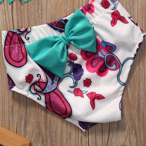 2017 для Одежда детей малышей девочек принт с цветочным рисунком кисточками лямкой