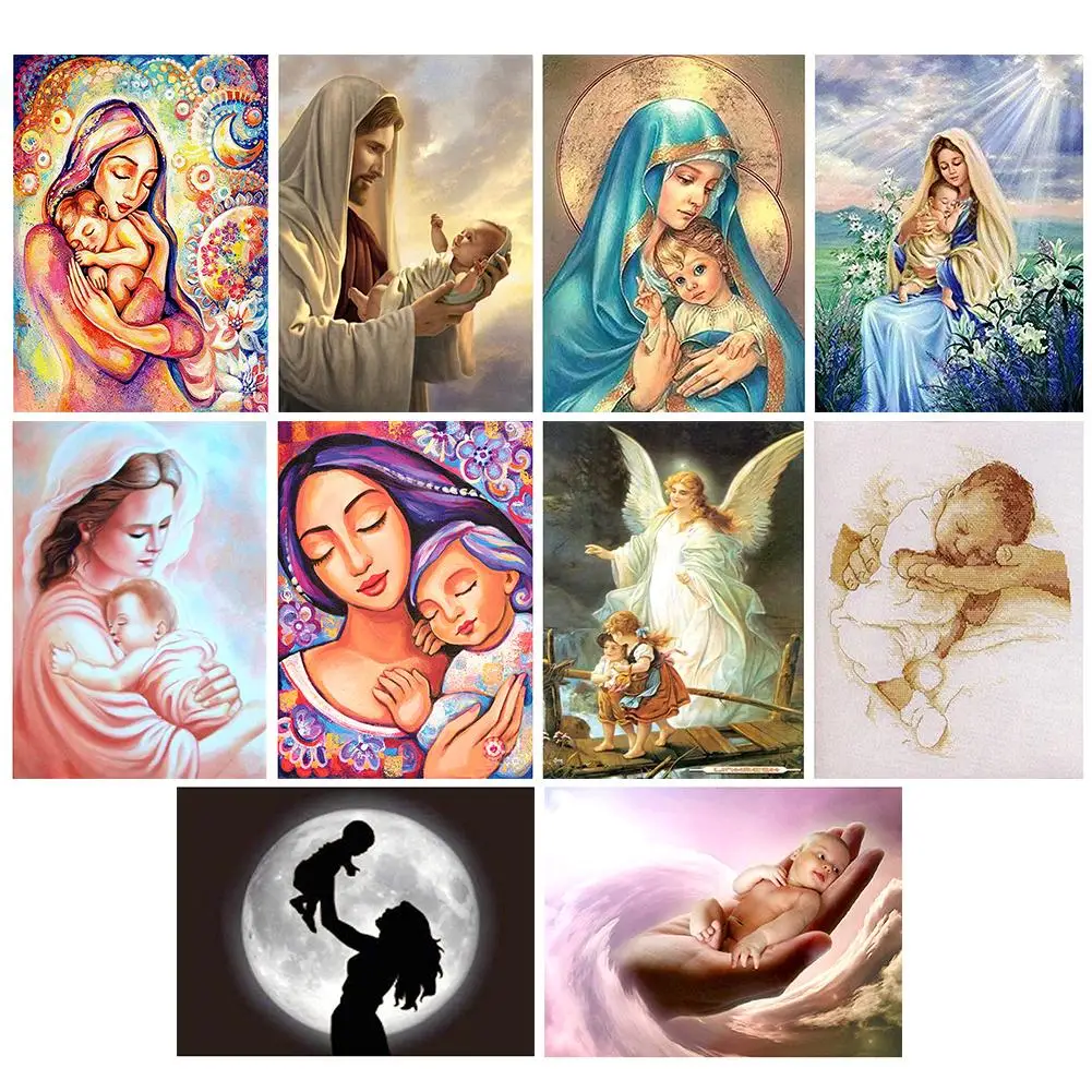 Алмазная живопись 5D &quotДень матери&quot круглая Настенная картина украшение для