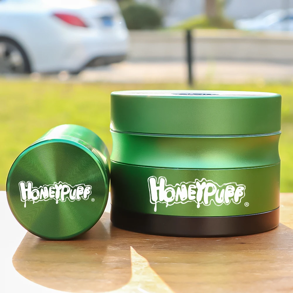 

HONEYPUFF Herb Grinder 63mm 4 Layers Aluminum Alloy Grinder Spice Cursher Ancient Shape Tobacco Grinder Smoking Accesorios