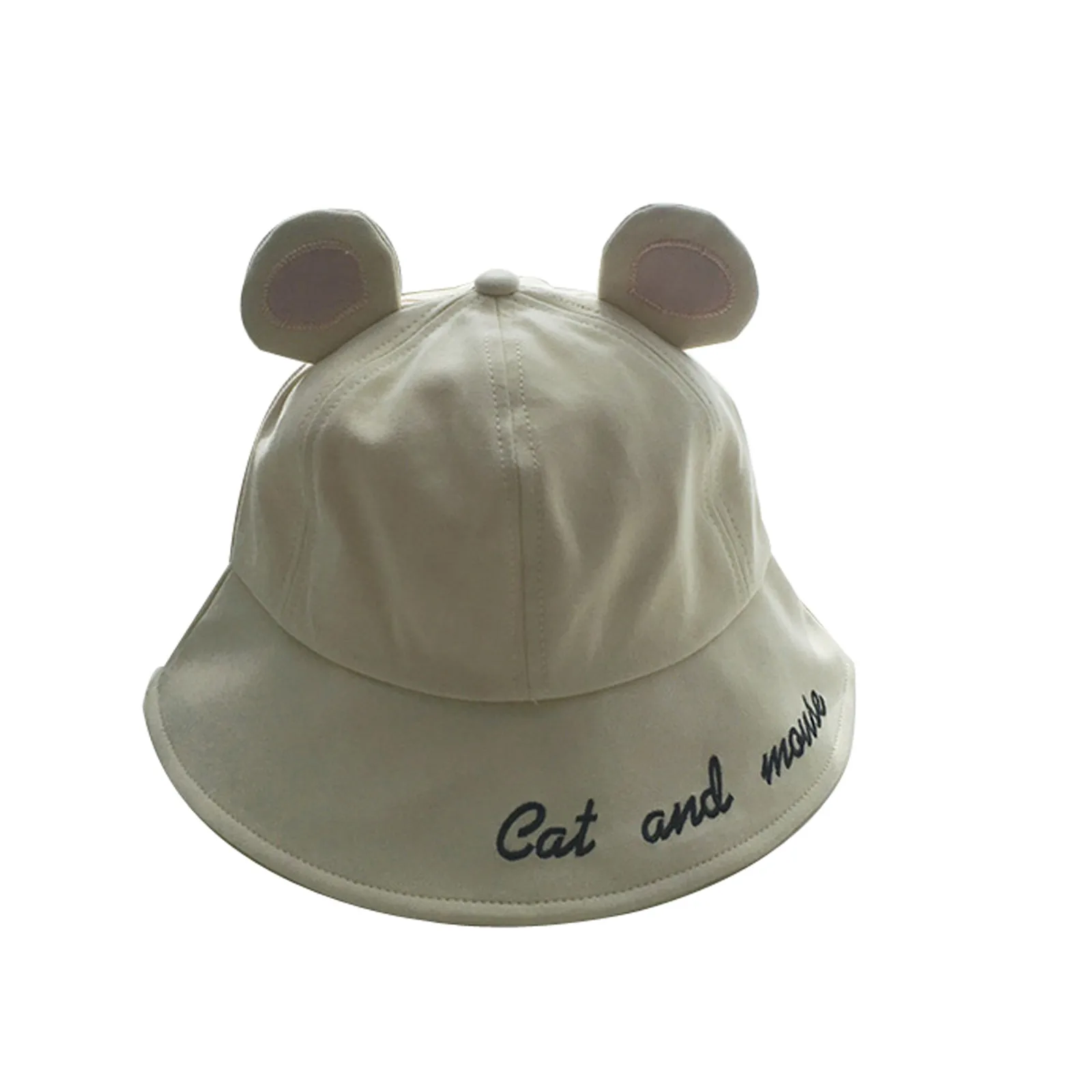 

Bucket Hat Women Summer Cute Embroidery Hiking Fisherman Hat Fashion Casual Cartoon Ears Beach Sun Protection Cap Basin Hat