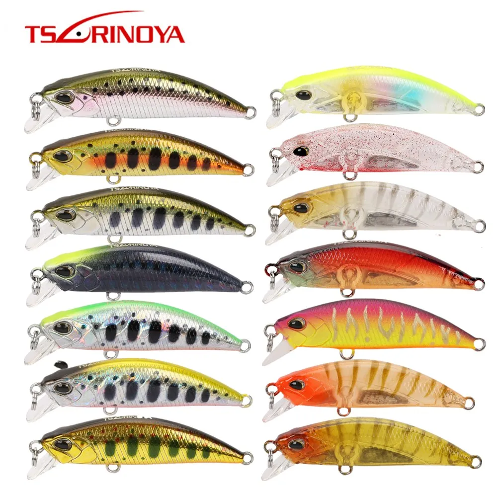 TSURINOYA DW63 Тонущая приманка гольян 50 мм 5 г подвижные стальные шарики искусственная