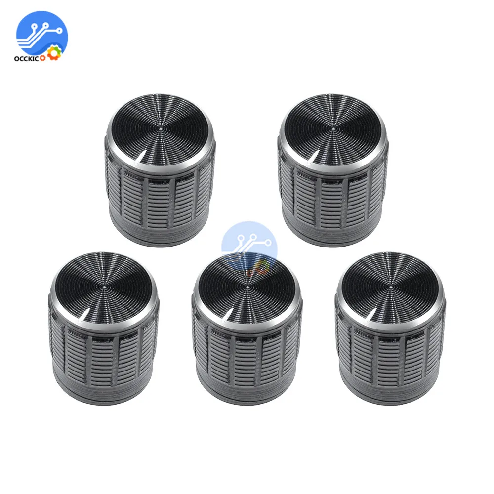 10 шт. полезные регуляторы громкости вращающиеся ручки для 6 мм Dia Knurled вал