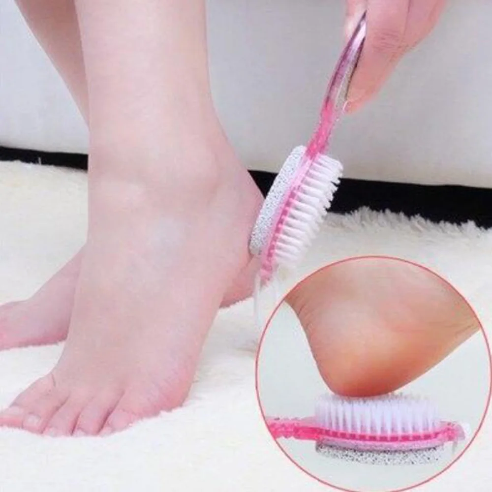 1pc 4 In 1 Foot Grinding Stone Practical Foot Dead Skin Callus Remover Multi-function Foot Cleaner Brush Pedicure Foot Care Tool