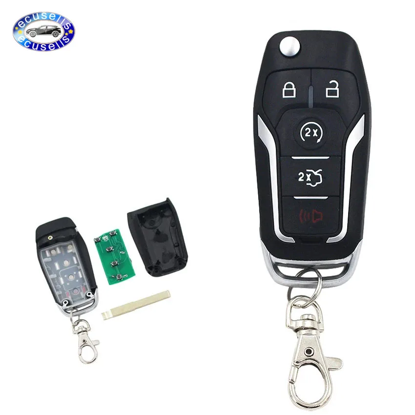 Модифицированный складной дистанционный ключ 4 + 1 Кнопка 433 МГц 4D63 чип для Ford Focus