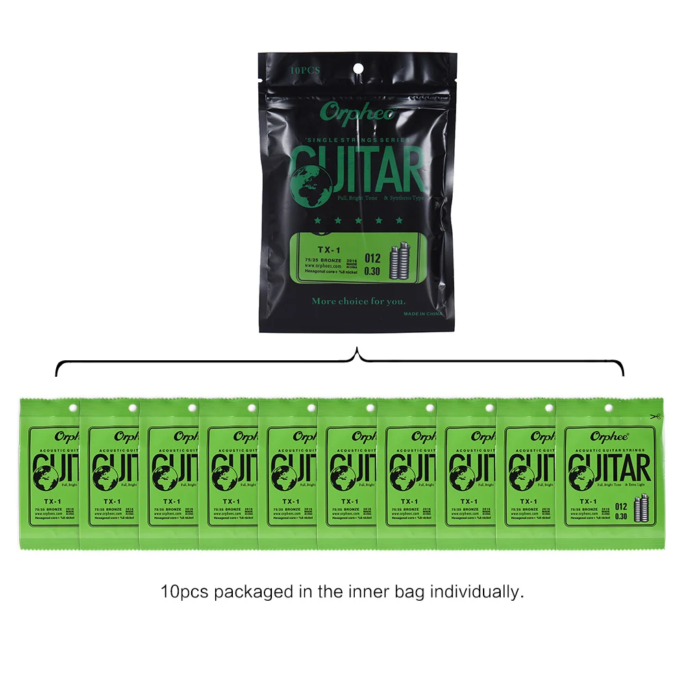 Струна для гитары Orphee 75/25 сменные Струны акустической и фолк 1 я электронная