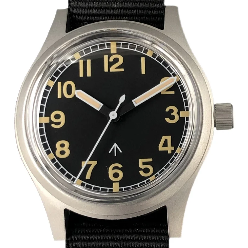 

Retro British Air Force Pilot Super Luminous Men Watches NH35 Mov't Automatic Mechanical Round Military Male Wristwatch for Men