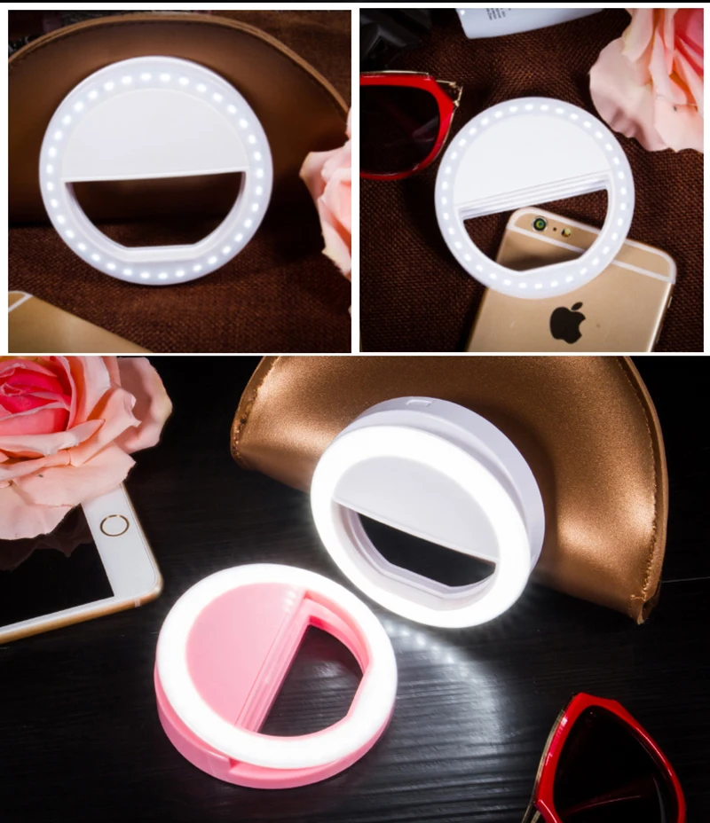 

Selfie Ring Mobile Phone Clip Lens Light Lamp Litwod Led Bulbs Emergency Dry Battery For Photo Camera Well Smartphone Beauty