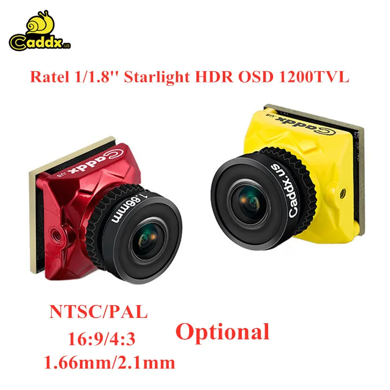 Объектив Caddx Ratel 1/1.8 ''Starlight HDR OSD 1200TVL NTSC/PAL 16:9/4:3 переключаемый объектив 1 66 мм/2 мм