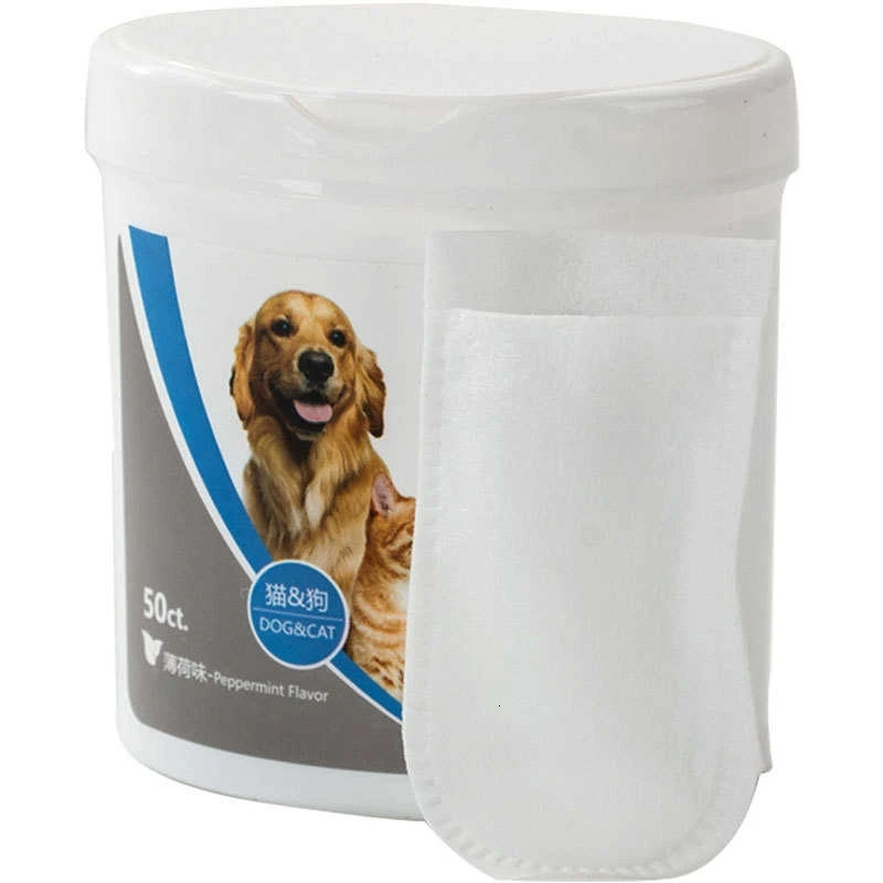 50 шт. зубная щетка для домашних животных игрушки собак рукав пальцев и кошек