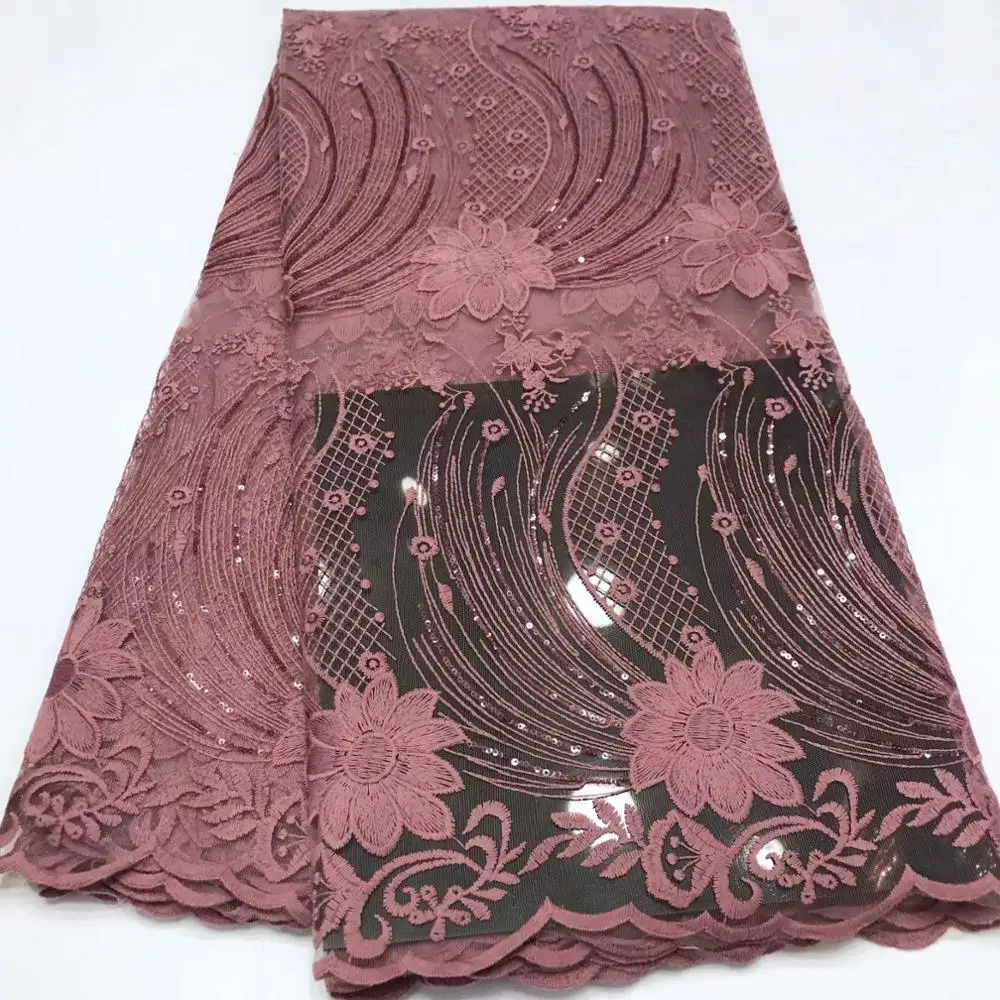 Вышитая Тюлевая кружевная ткань жемчуг Кружевная аппликация Ткань для свадьбы