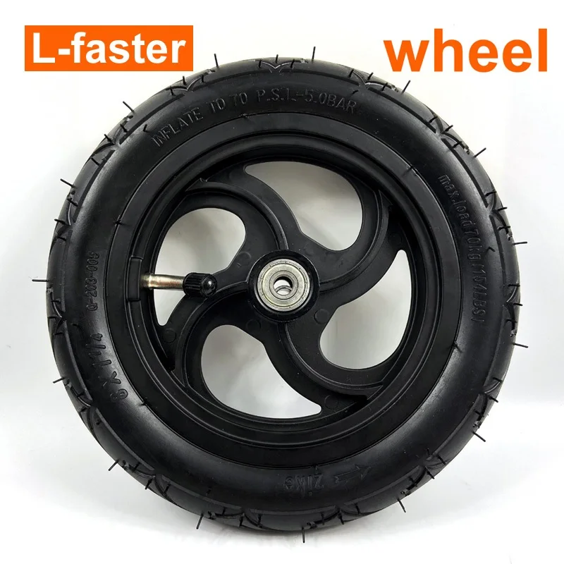 wheel only " пневматическое колесо с внутренней трубкой для самоката, размер колеса 8x1 1/4, ступица из алюминиевого сплава 32 мм, ширина надутого колеса - Цвет: wheel only