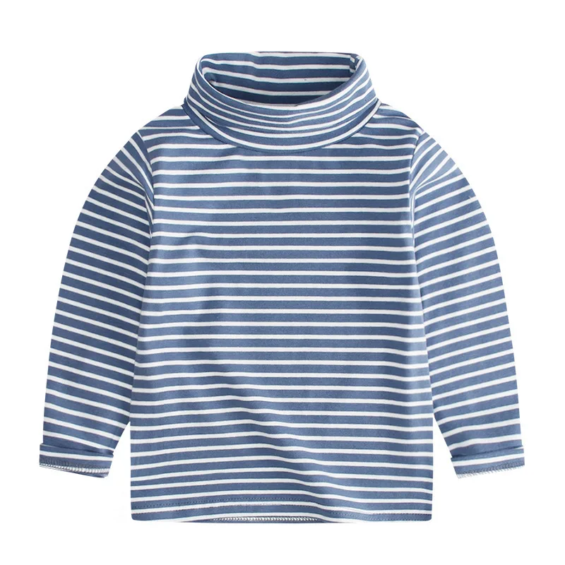 Длинные штаны с высоким воротником для мальчиков и девочек полосатая детская