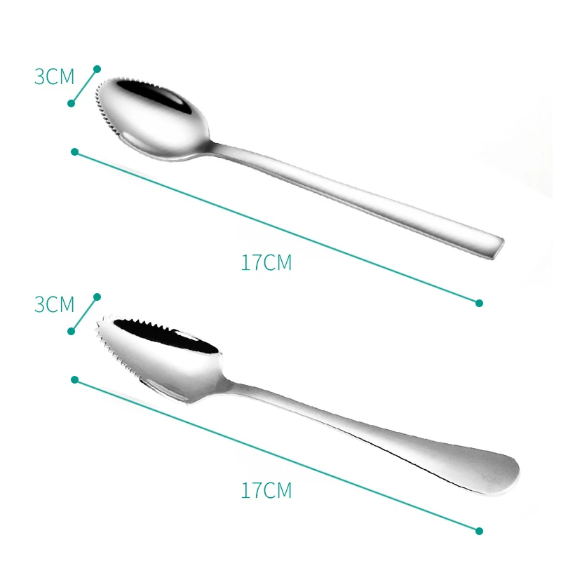Ложка скребок из нержавеющей стали фруктовые ложки яблока с длинной