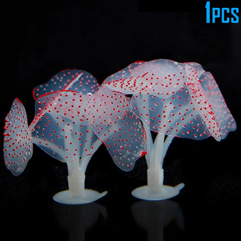 Fish Tank Glowing Artificial Jellyfishes Silicone Simulated Aquatic Plants Fluorescent Vivid Jellyfish Aquarium Decor 669 - Цвет: 3