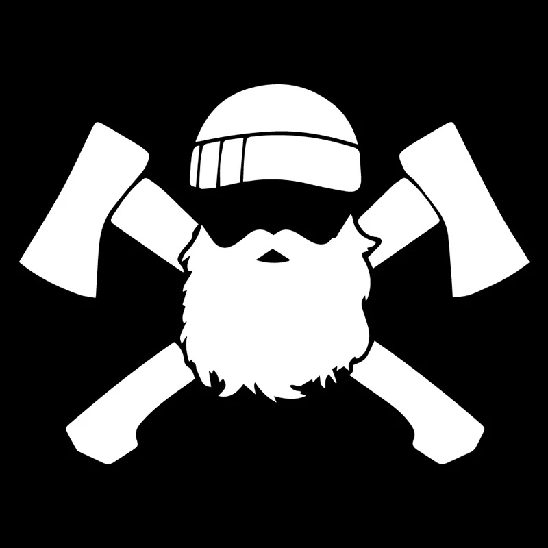 YJZT 17.3X12.8CM Lumberjack Cross Axes Personality Bumper Vinyl Decal Car Stickers C25-0631 |