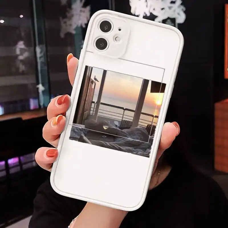 

Beautiful aesthetic yellow sunflower Phone Case Matte Transparent for iPhone 7 8 11 12 s mini pro X XS XR MAX Plus cover funda