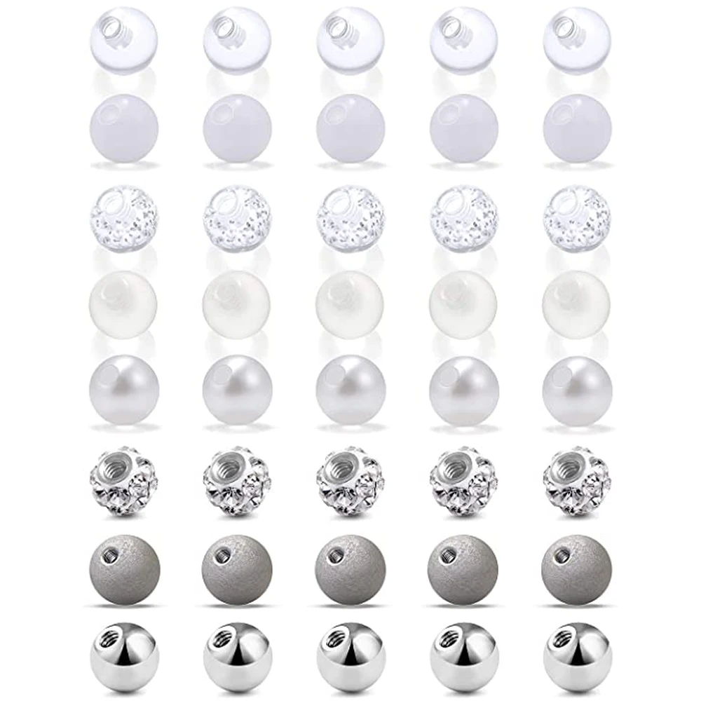 

_ Внешняя резьба, хирургическая сталь, пластик для промышленной штанги, соска, кольцо, пирсинг пупка 3 мм