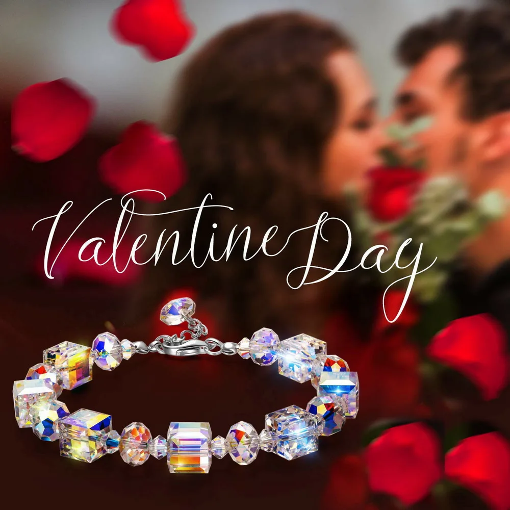 

New Fashion Geometric Square Crystal Charm Bracelets For Women Silver Color Chain 2021 Hot Sale Summer Jewelry Girls Party Gifts