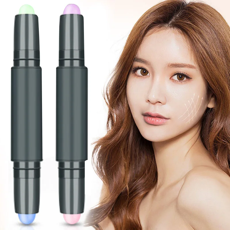 Разноцветный двухсторонний консилер палка хайлайтер тени ручка силуэт лица V