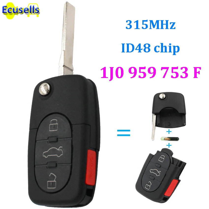 5 шт./лот пульт дистанционного управления брелок для VW Volkswagen Passat Jetta Golf Beetle 3 + 1
