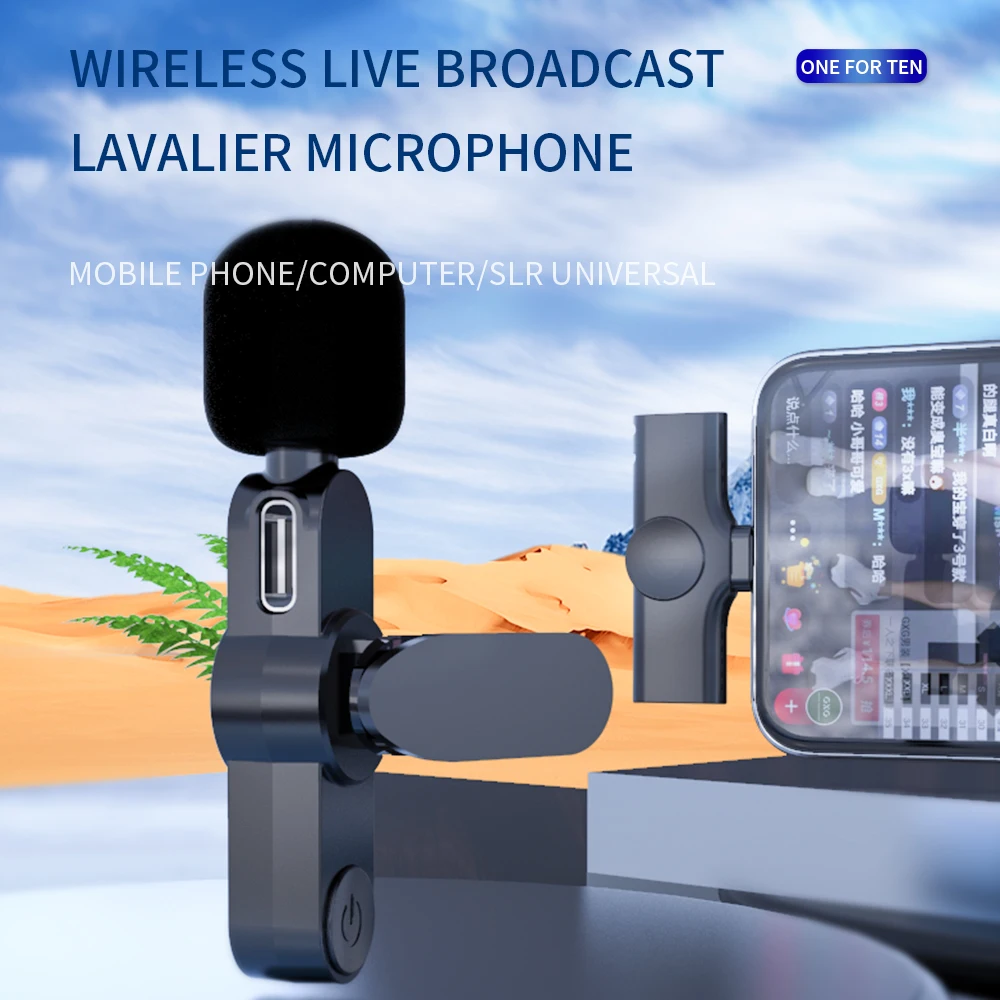 저렴한 무선 Lavalier 마이크 휴대용 스피커 마이크 아이폰 안드로이드 전화 Youtubers 페이스 북 라이브 방송