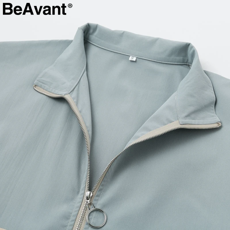 Женский Повседневный тренчкот BeAvant длинный хлопковый на молнии с длинным рукавом