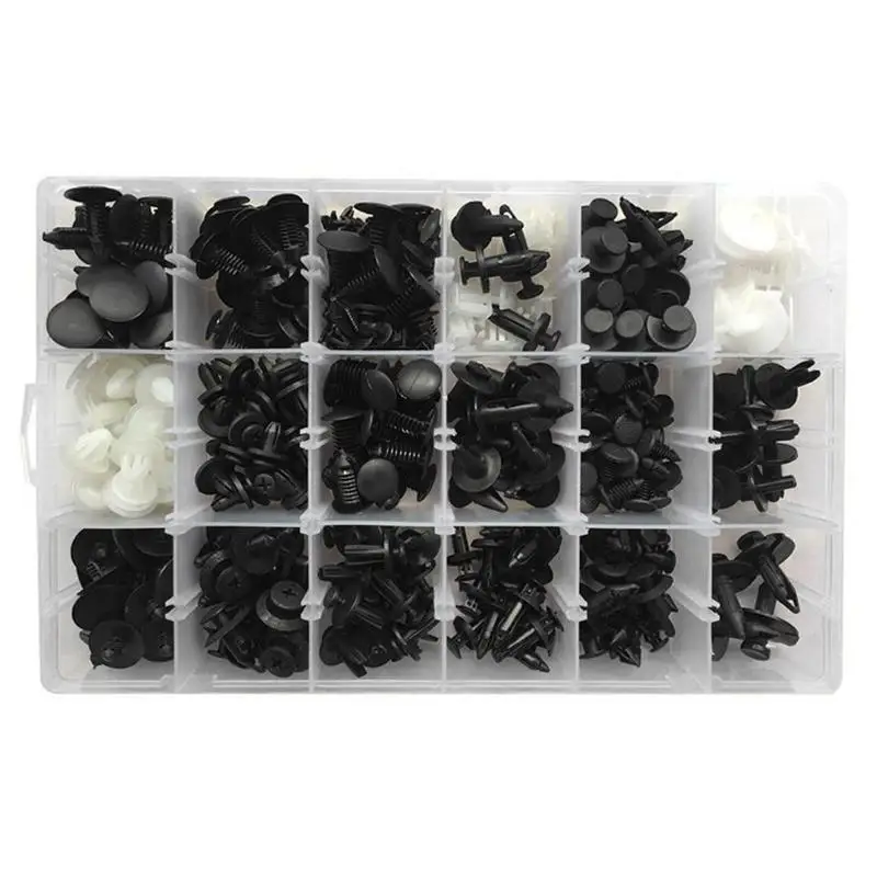 415 шт./компл. пластиковая панель двери автомобиля штифт с заклепками и пряжкой