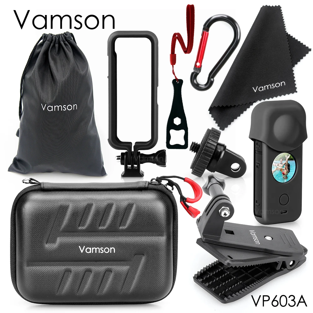 

Vamson for Insta 360 Action Camera Mini Waterproof PU Carrying Bag Travel Storage Box for Insta360 One x2 Accessories VP603A
