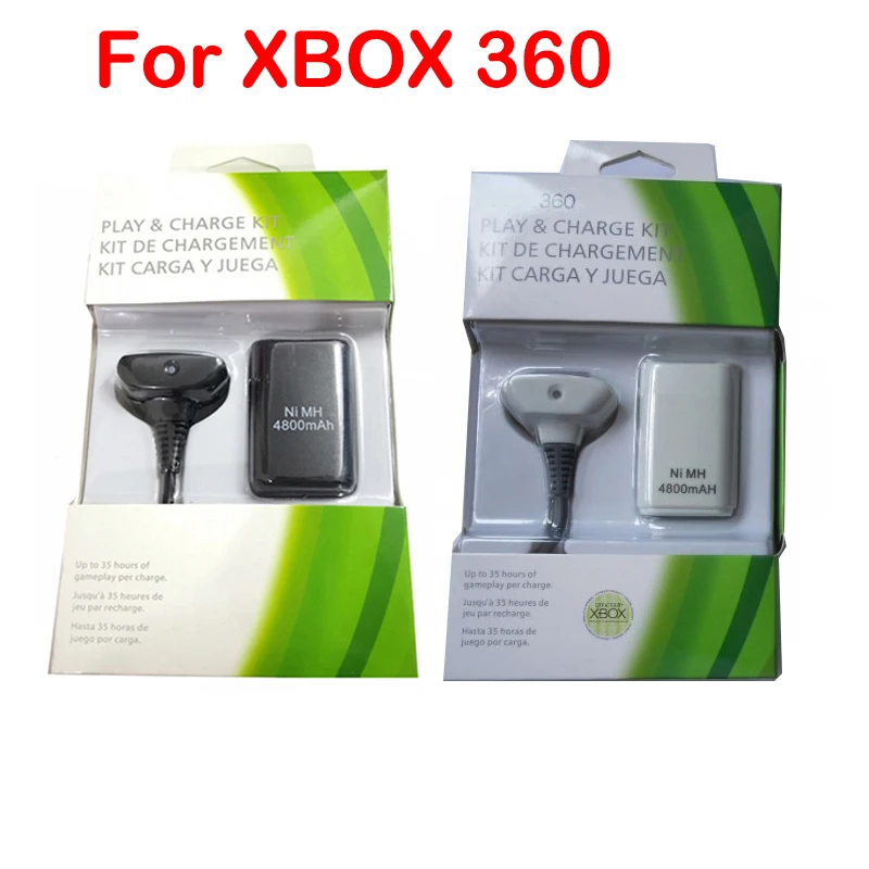 

2023 For Xbox 360 Battery Pack with USB Charging Cable for Xbox 360 Wireless Game Controller Gamepad Rechargeable Backup