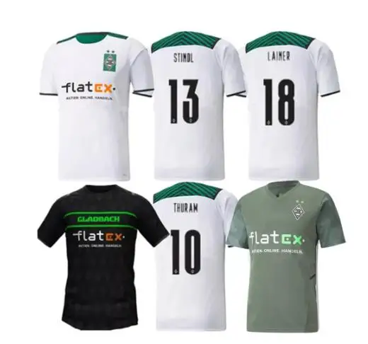 

¡Novedad de 2021-22! Camisetas de alta calidad Borussia Monchengladbach, camiseta personalizada, Camisa Thuram Alassane, plead l