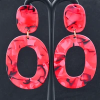 sinleery new korean big acrylic drop earrings for women 2021 jewelry fashion resin dangle earrings boho gift zd1 ssb