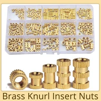 m2 m3 m4 m5 nut knurled brass injection nut inserts thread molding double pass embedded nutsert assortment kit set