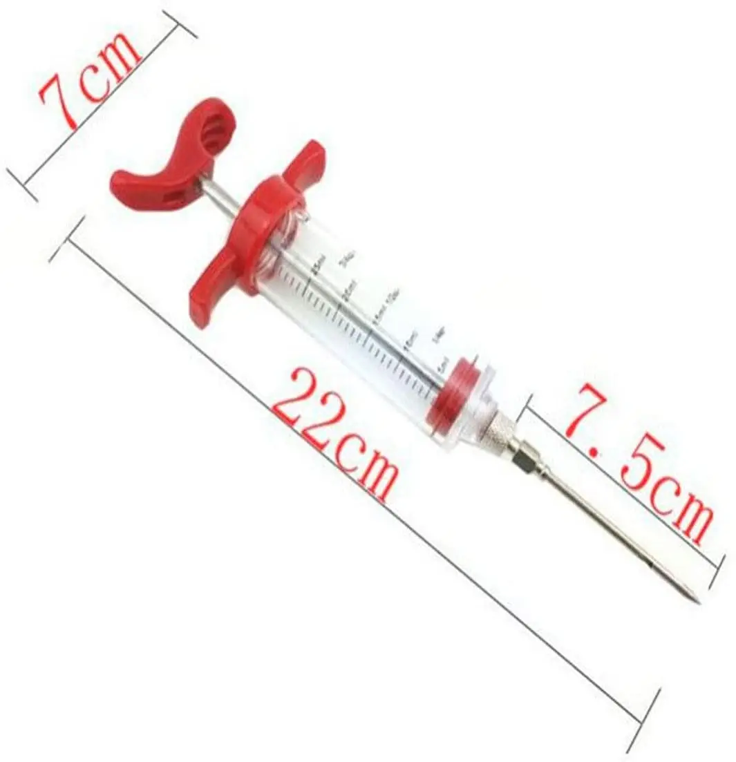 

Meat Syringe Stainless Steel Needles Injector Bbq Steak Meat Sauces Syringes Marinades Household Cooking Tools Kitchen Gadgets