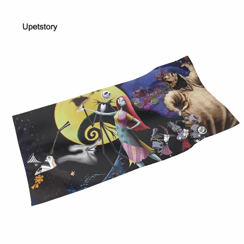 

Upetstory Cotton Towel Nightmare Before Christmas Print Quick Drying Bathroom Towel Jack Skull Microfiber Face Towels for Adult