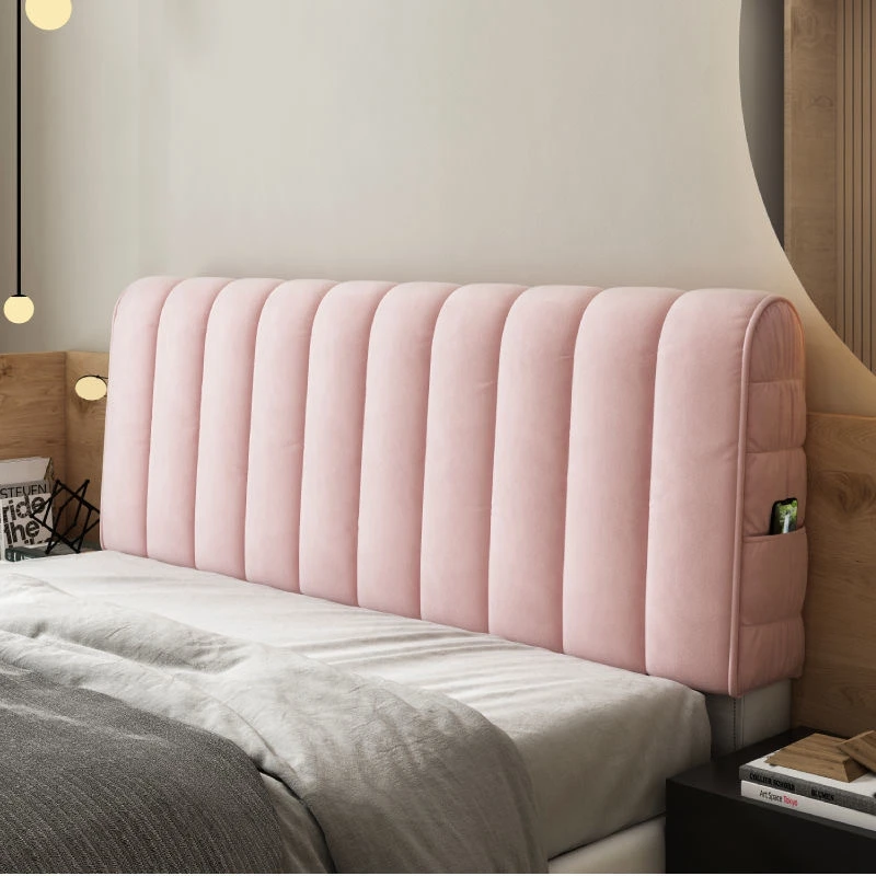 high quality soft thicken velvet quilted headboard cover all inclusive bed back protector cover short plush quilting head cover free global shipping