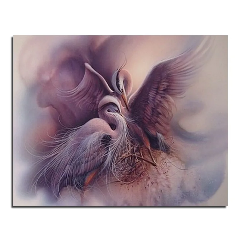 Алмазная вышивка с красным краном картина из страз сделай сам крестиком мозаика