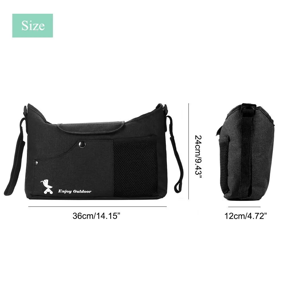 Горячая продажа Детская коляска сумка черная прочная Органайзер с волшебной