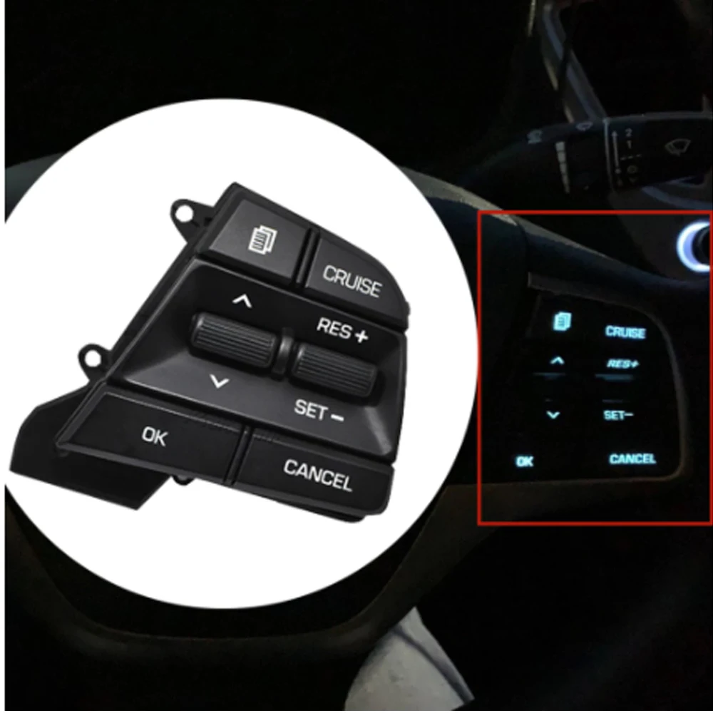 

Multifunction Steering Wheel Button Cruise Control Switch 96700-F2210 For Hyundai Movable Collar Solaris/Accent 1.6L 2017 2018