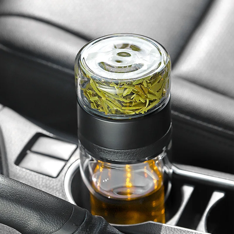 430 мл портативная стеклянная бутылка с двойными стенками чайный инфузер для воды