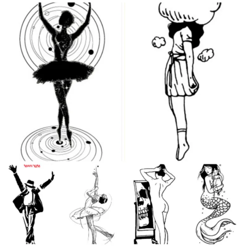 5 шт. татуировки для кошек каваи мужчин и женщин вечерние временные боди-арт